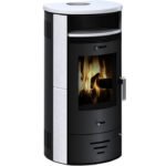 ACCENTE Kaminofen Casablanca 3.0 Deluxe, Keramik, 7,5 kW – schwarz/weiß