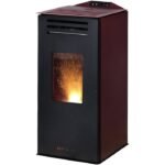 BLAZE Pelletofen ANNA, 6,33 kw, WiFi-fähig – schwarz/bordeauxrot