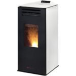 BLAZE Pelletofen ANNA, 6,33 kw, WiFi-fähig – schwarz/weiß
