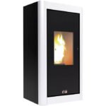 BLAZE Pelletofen Urban, 6,33 kw, WiFi-fähig – schwarz/weiß
