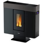 FREEPOINT Pelletofen Moon, 10 kw, WiFi-fähig – schwarz/titanium