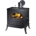GLOBEFIRE Gussofen Neptun, Gusseisen, 7 kW – schwarz