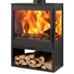 PANADERO Kaminofen Onix Trivision, Stahl, 7,1 kW – schwarz