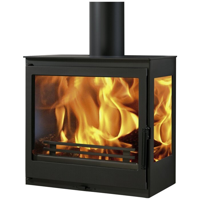 PANADERO-Kaminofen-Onix-Wall-Stahl-71-kW-schwarz-metallic-1.jpg PANADERO Kaminofen Onix Wall, Stahl, 7,1 kW – schwarz – Bild 1