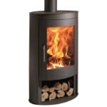 PANADERO Kaminofen Oval, Stahl, 8,7 kW – schwarz