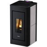 FREEPOINT Pelletofen Pretty, 8,6 kw, WiFi-fähig – schwarz/grau