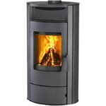 THERMIA Kaminofen Vogknamey, Stahl, 7 kW – grau